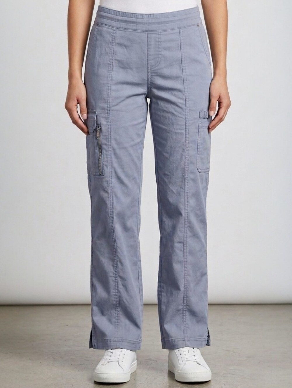 Beyond Scrubs Grey Cargo Pocket Scrub Pants Petite Medium